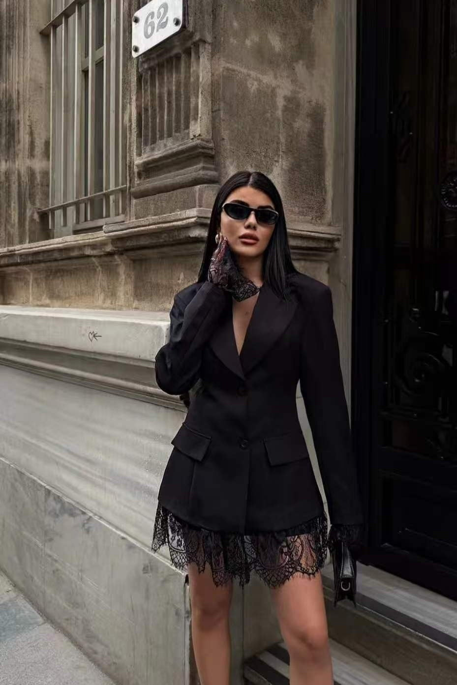 Burgunder Franje Häerz Blazer Jackett