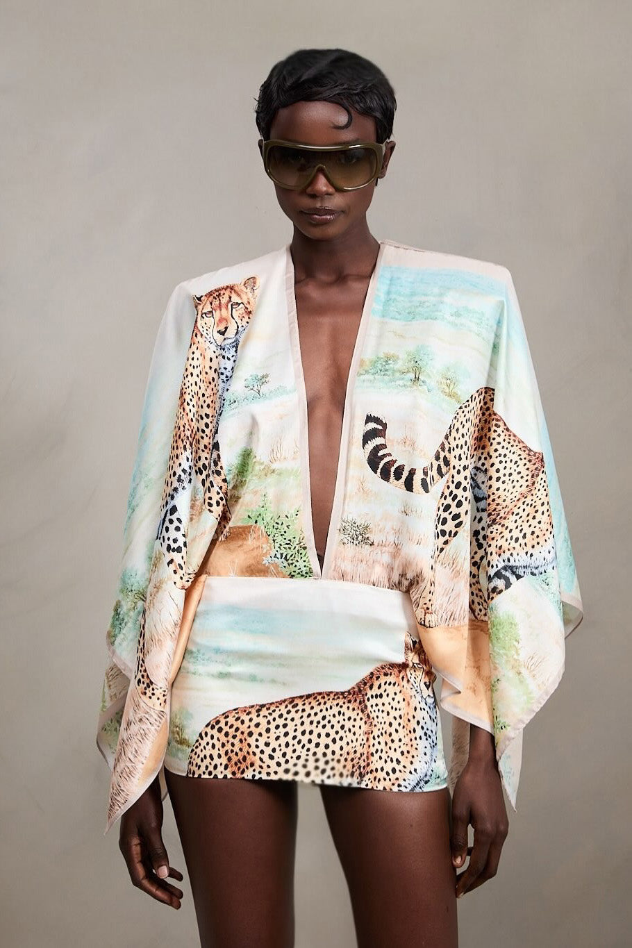 Robe longue cape blanche Flow
