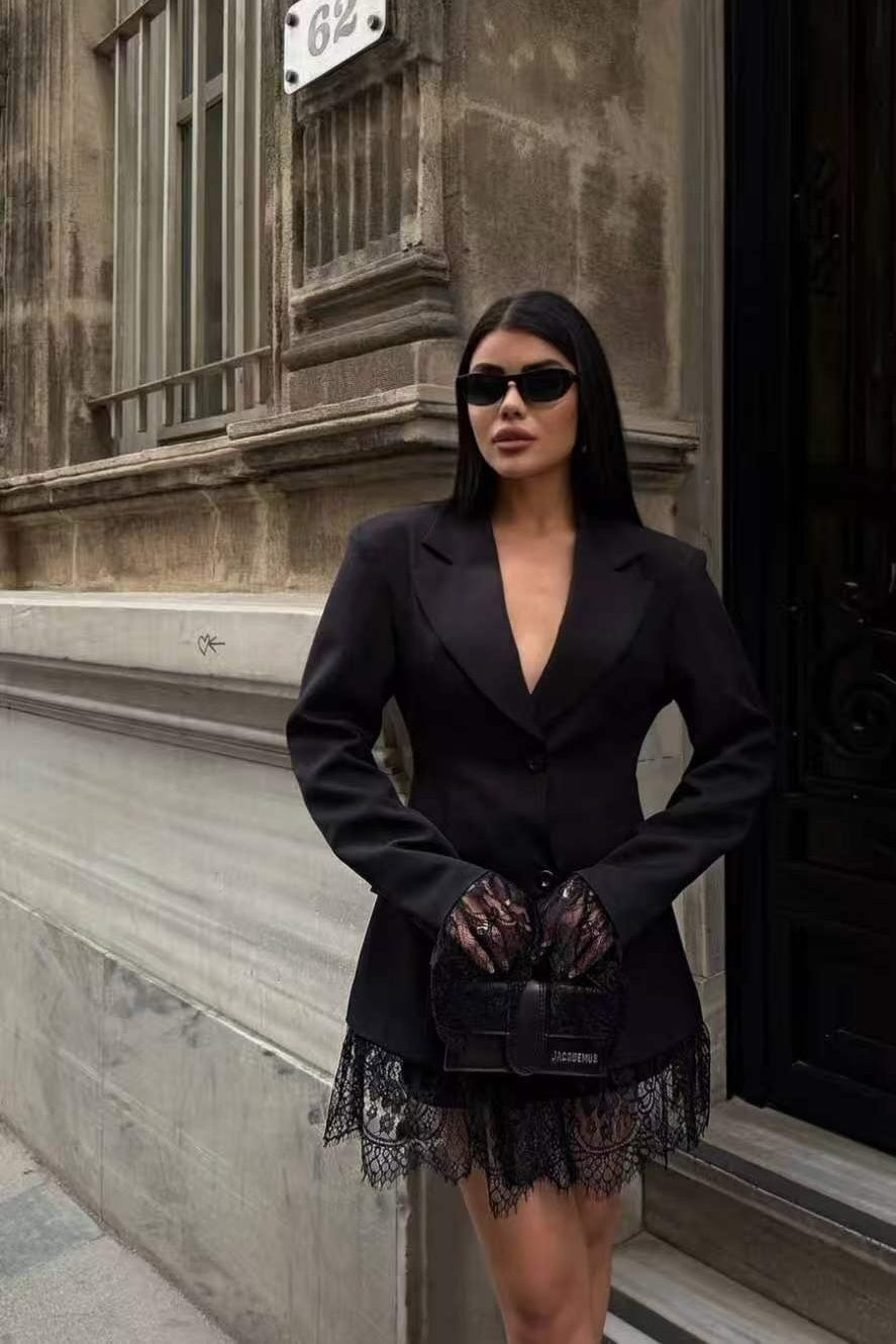 Burgunder Franje Häerz Blazer Jackett