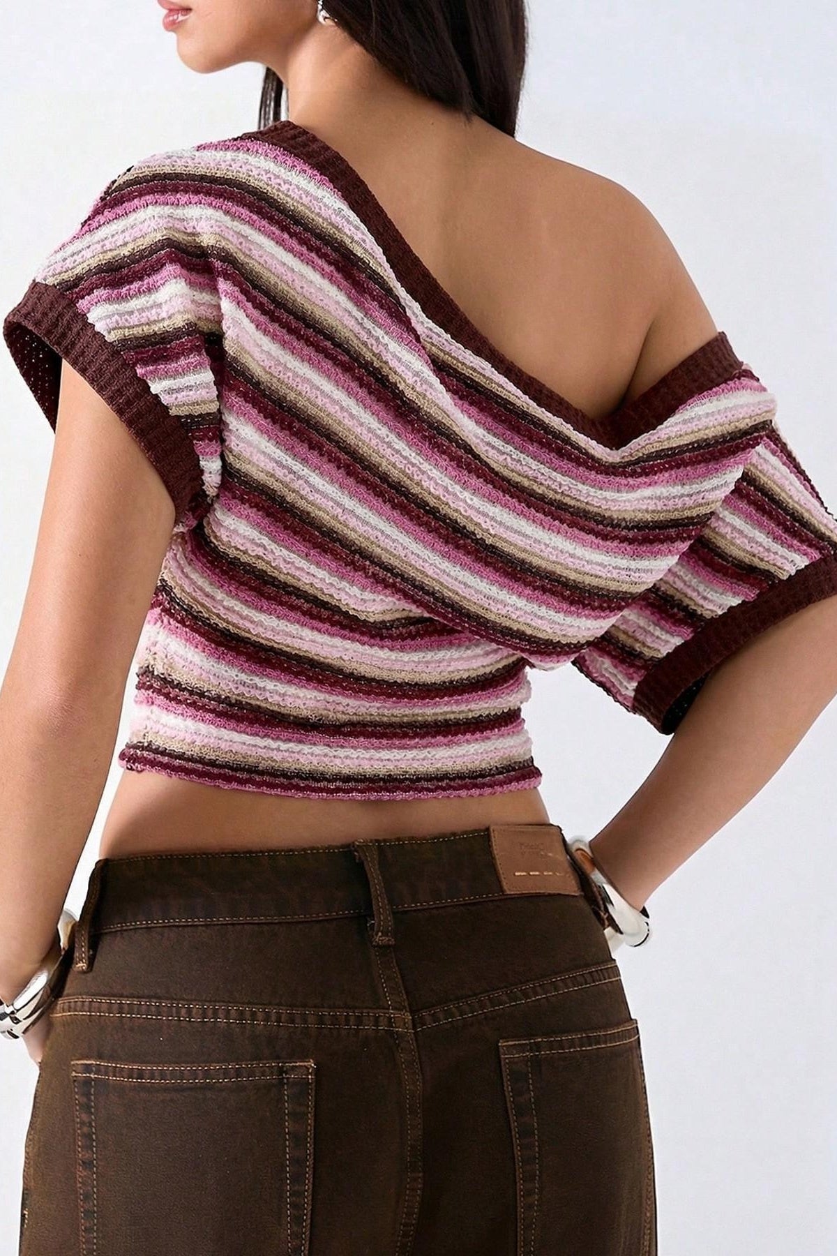 Camicia retrò in pizzo con bottoni