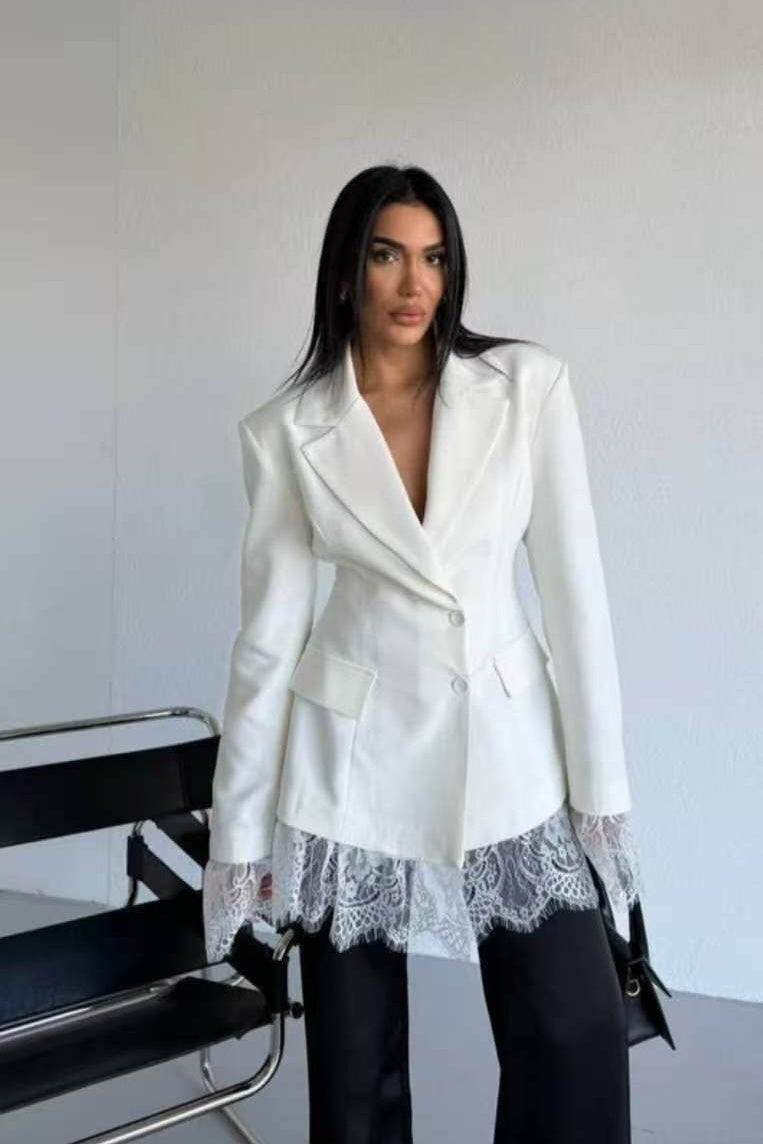 Burgunder Franje Häerz Blazer Jackett