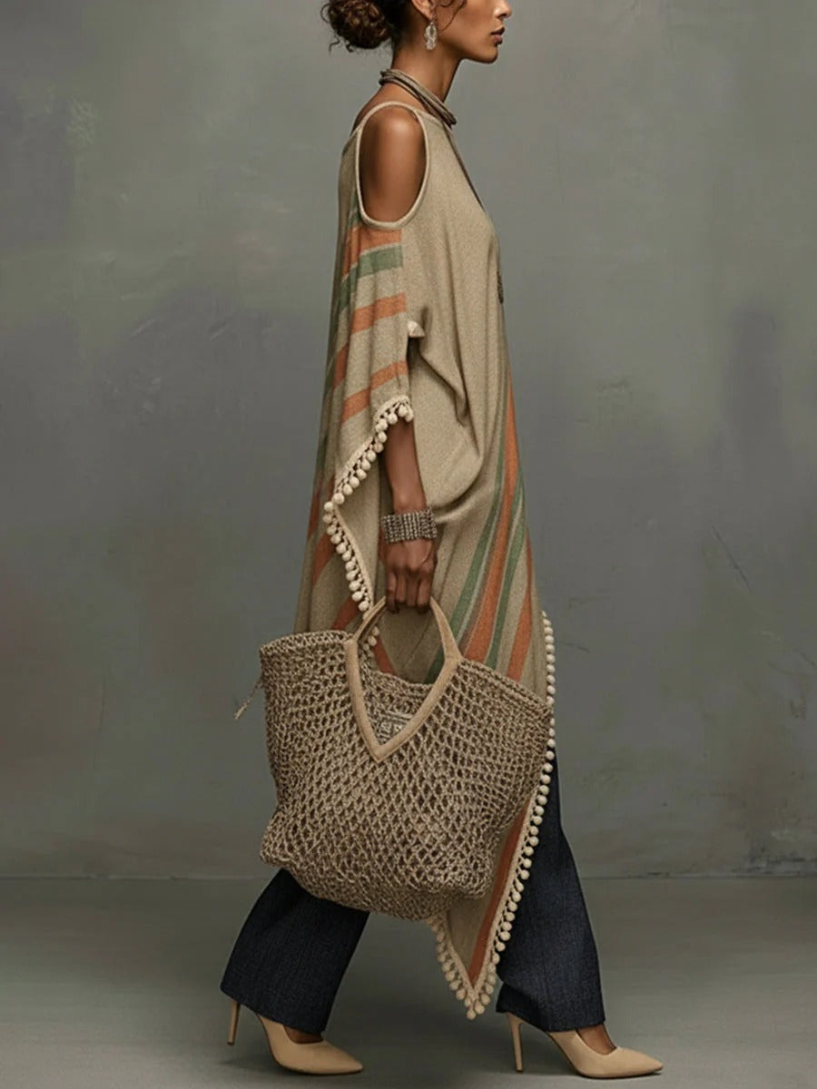 Abito lungo maxi White Cape Flow