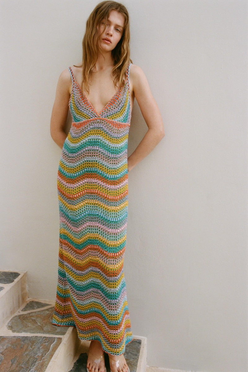 oscar de la renta rainbow-ombre crochet-knit dress Rainbow Ombre Crochet Knit Mini S Multi wedding gowns 2021