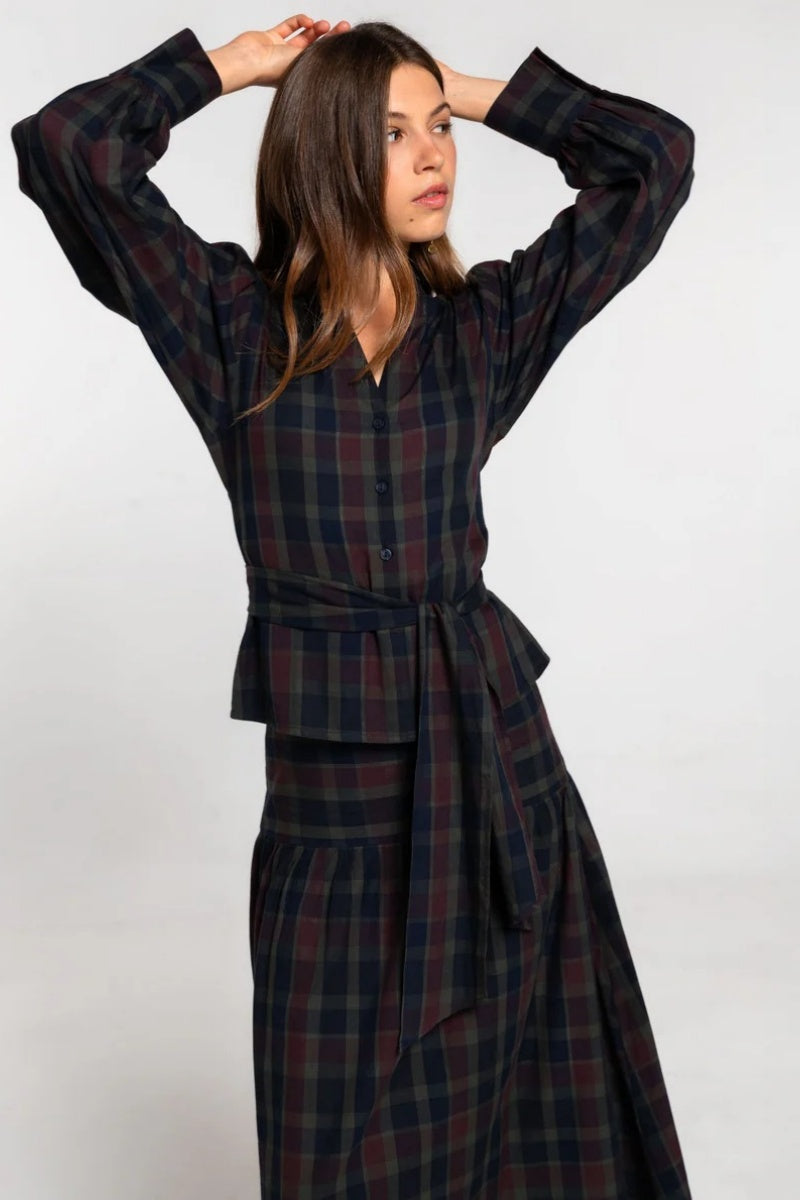 Classic Plaid Skirt Set