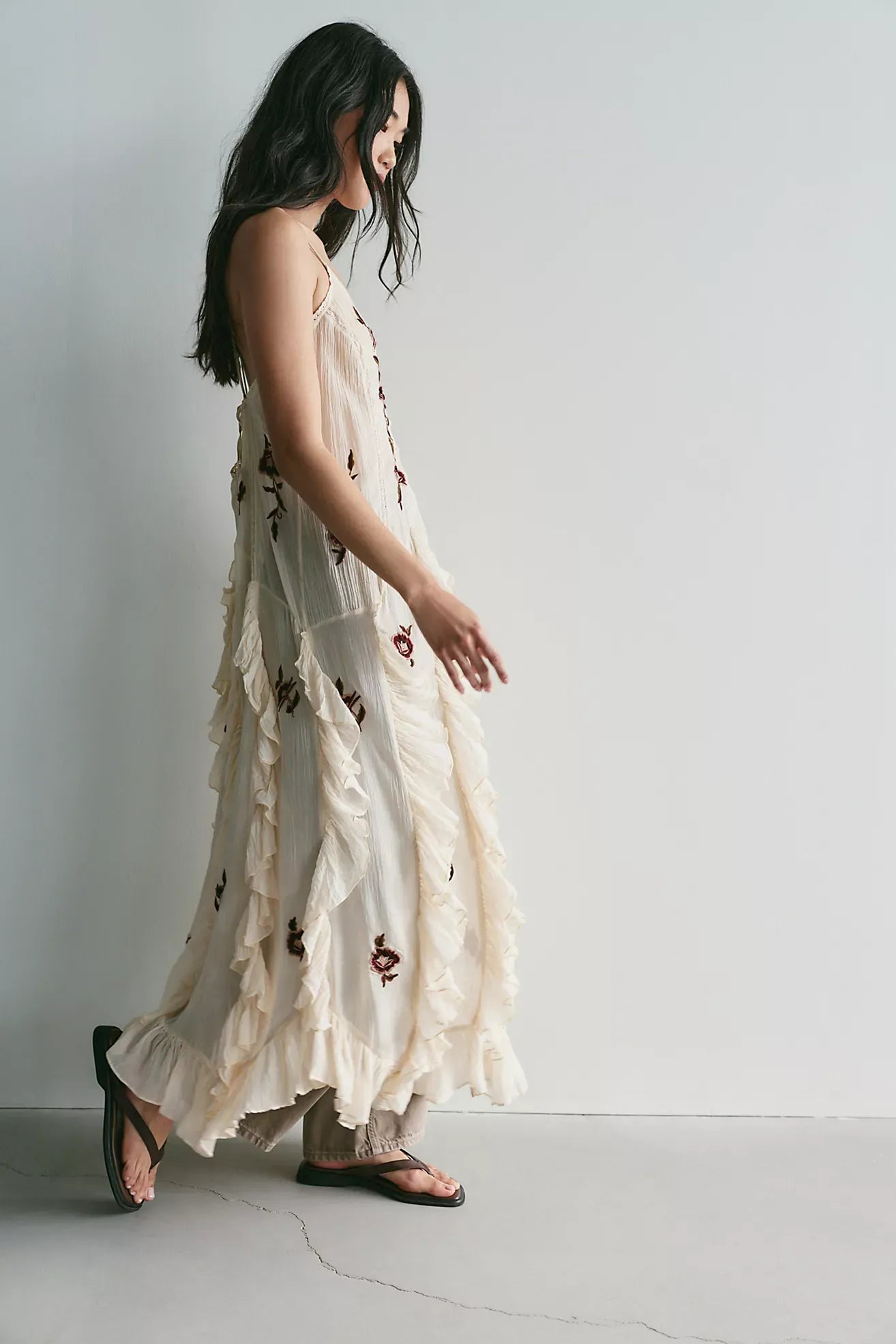 Top maxi com folhos