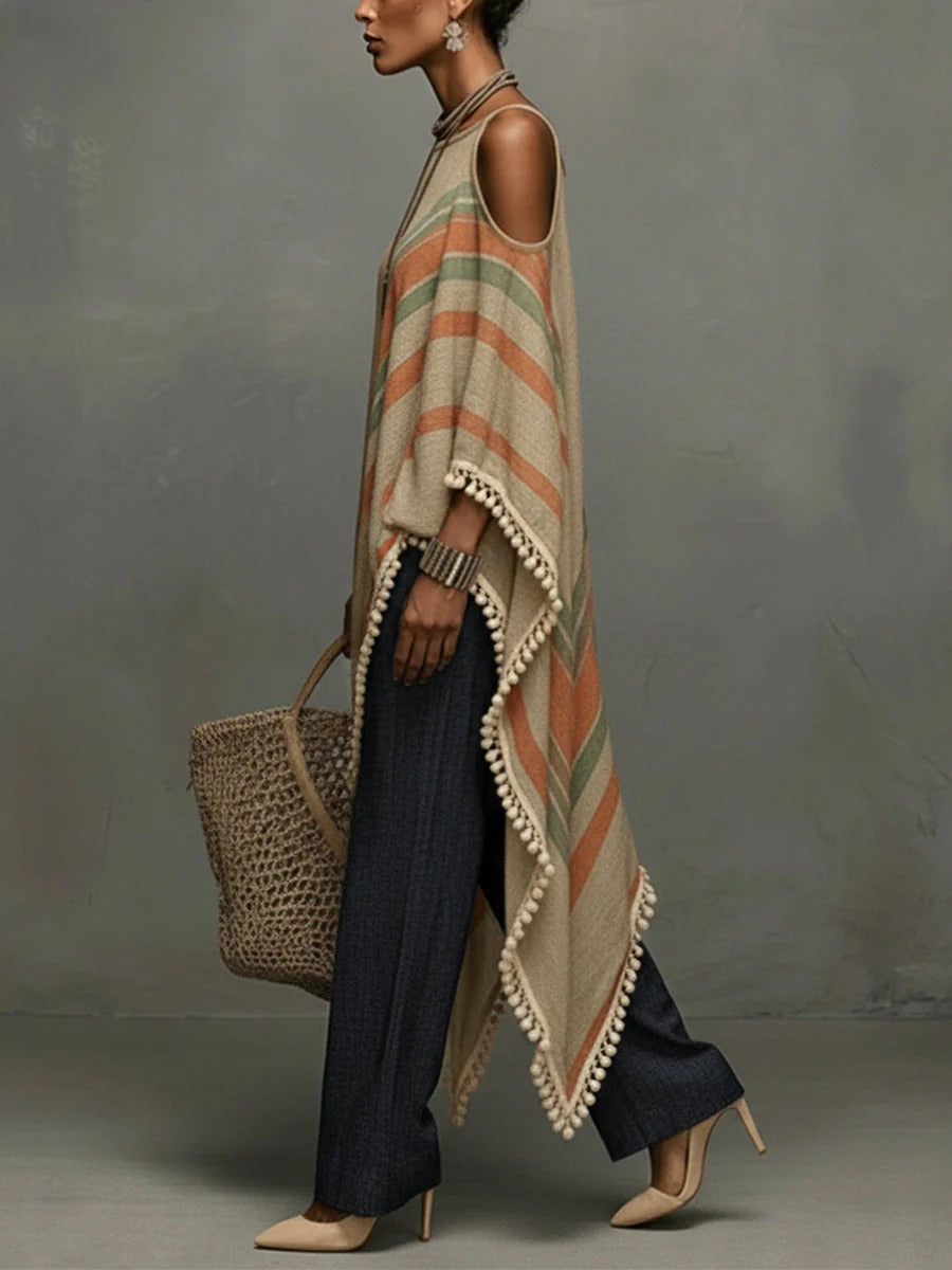 Abito lungo maxi White Cape Flow