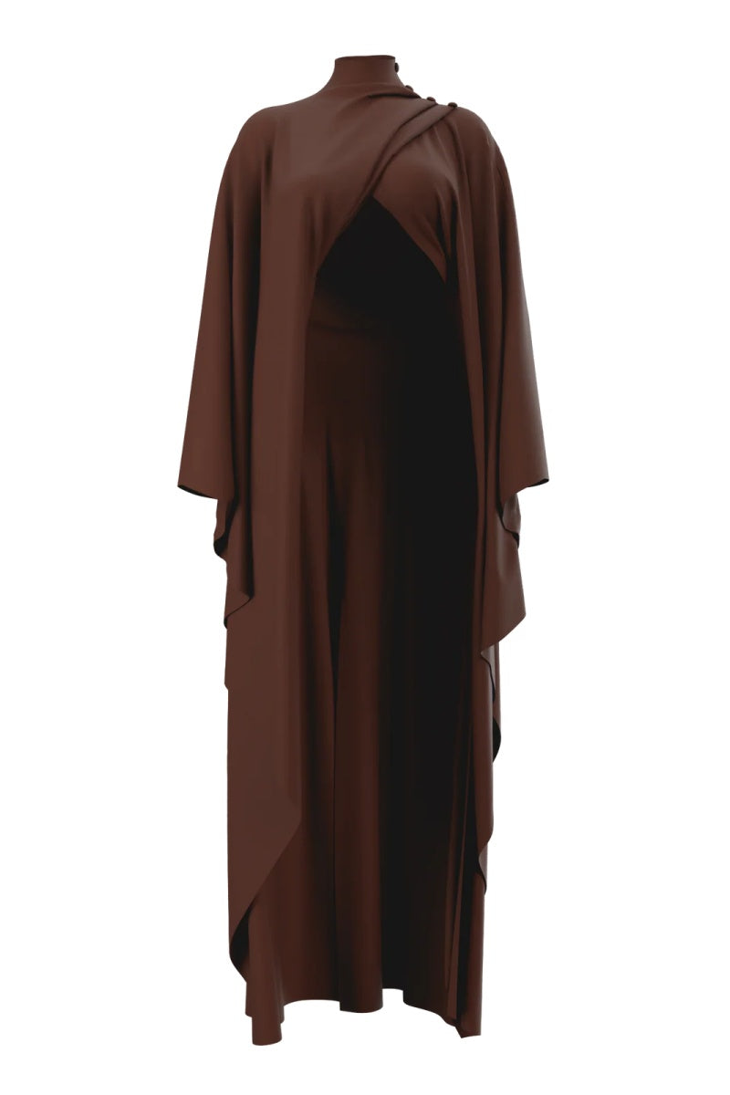 High Collar Shawl Pants Set