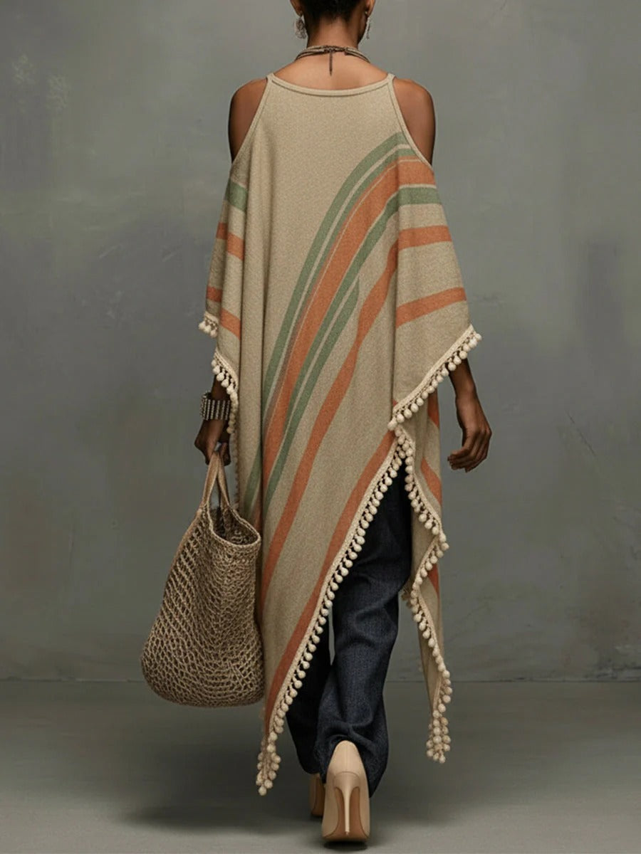 Abito lungo maxi White Cape Flow