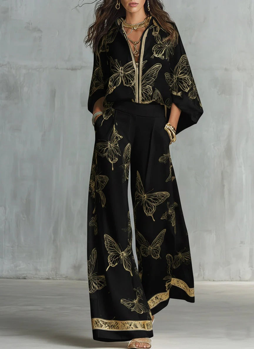 Belle Gradient Plisséiert Maxi Kleed