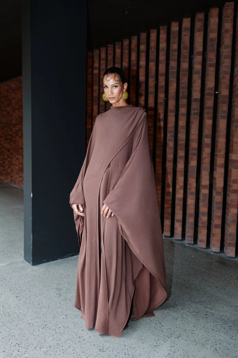 High Collar Shawl Pants Set