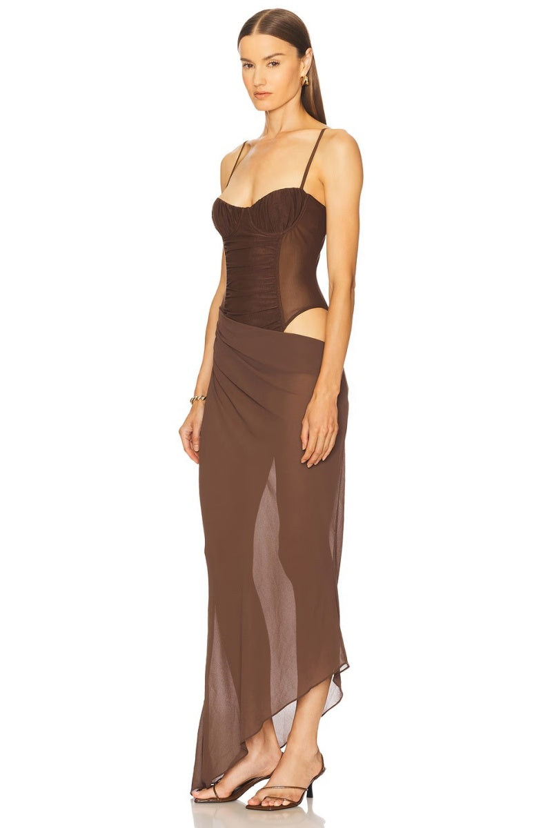 Sexy Mesh Maxi Dress