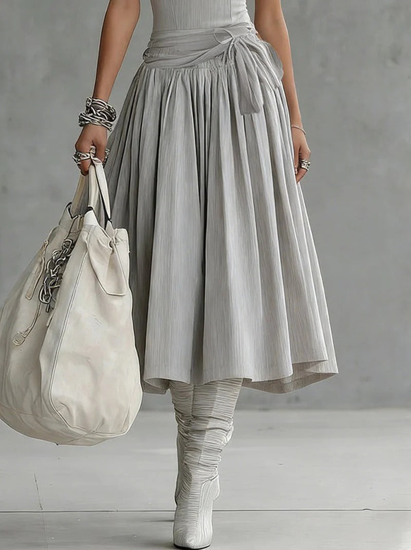 Λευκό Μακρύ Φόρεμα Cape Flow