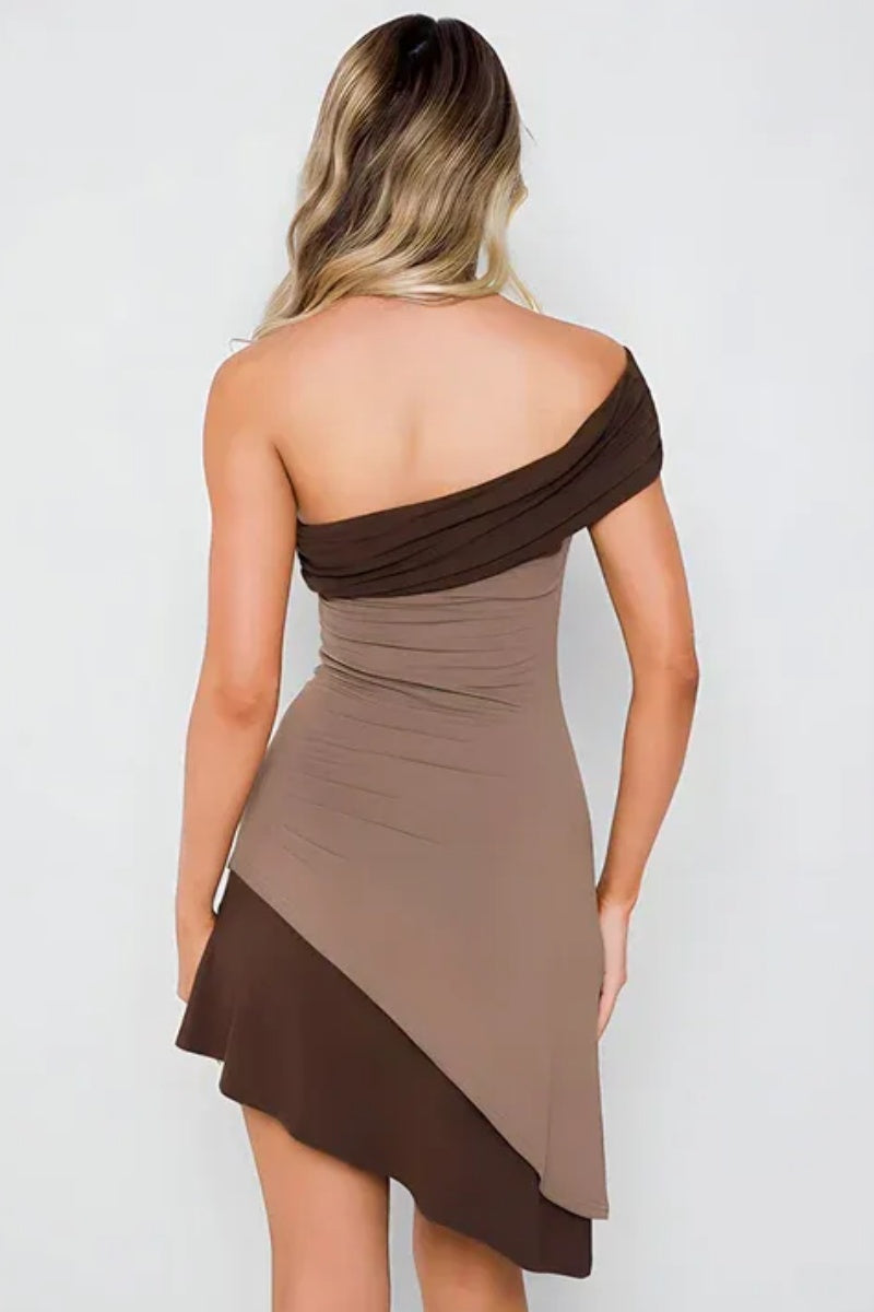 Lrregular Backless Mini Dress