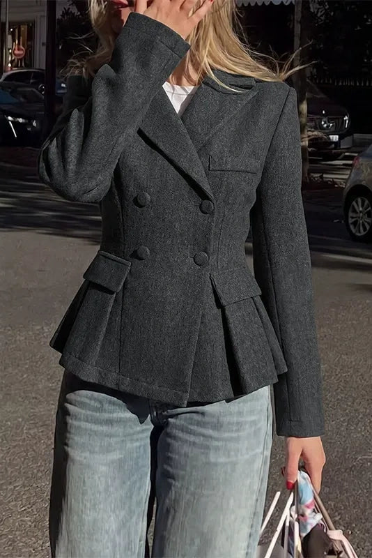 Blazer de cuadros con alas de ángel rojas con flecos