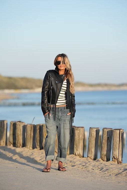 Giacca blazer a cuore color borgogna con frange