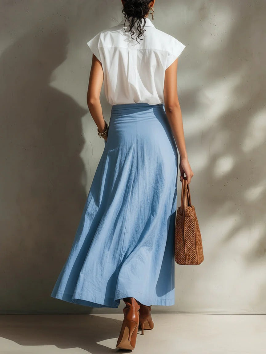 Maxi šaty White Cape Flow