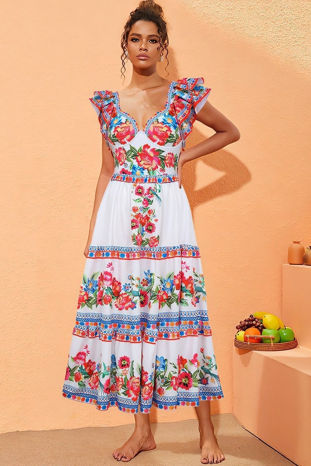 Livia Vintage Bloemenprint Tweedelige Zwemset