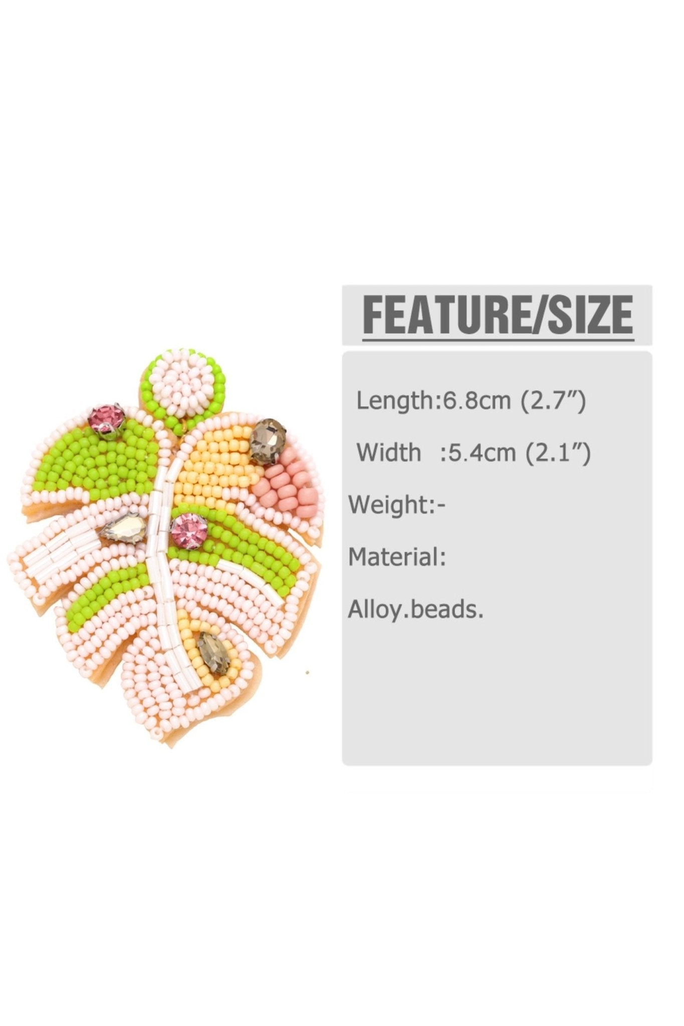 Náušnice z korálků palmových listů