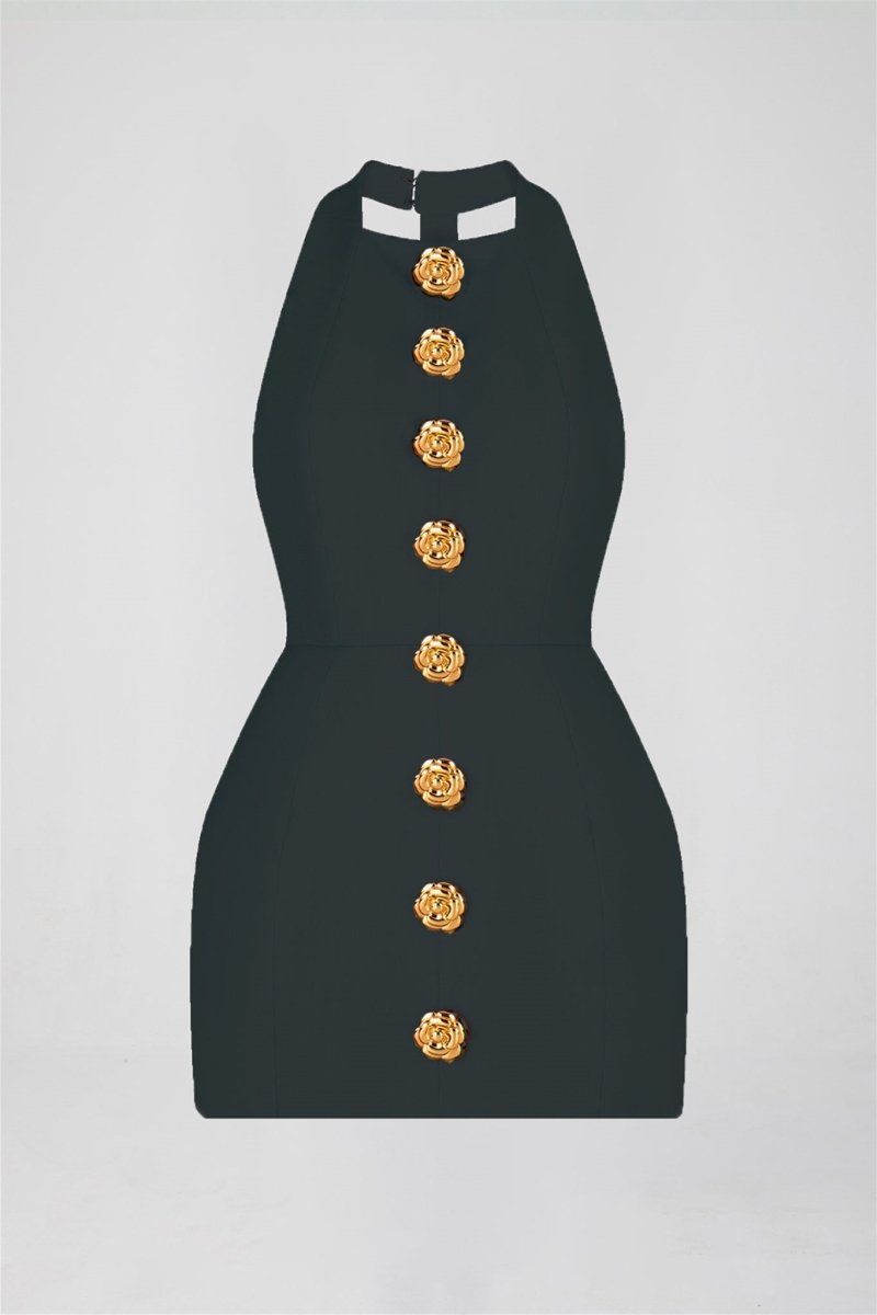 Rebecca Halter Sırtı Açık Mini Elbise