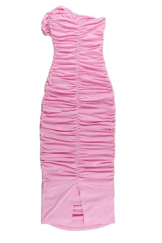 Abito midi senza spalline Tina Flower