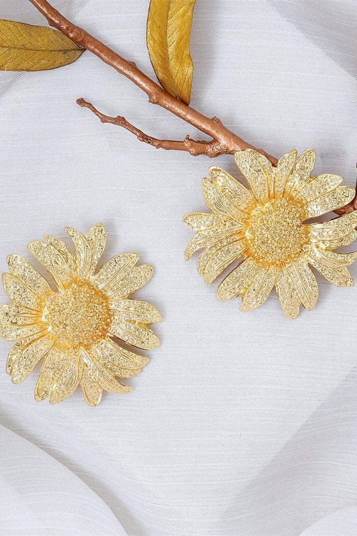Orecchini pendenti vintage con girasole