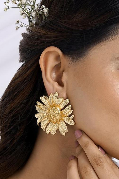 Orecchini pendenti vintage con girasole