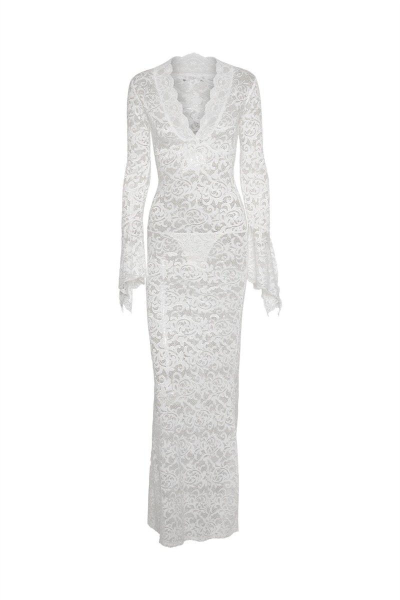 Sukienka maxi syrenka z koronki Virginia Sheer