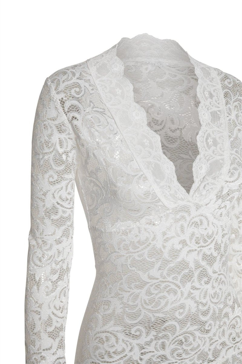 Sukienka maxi syrenka z koronki Virginia Sheer