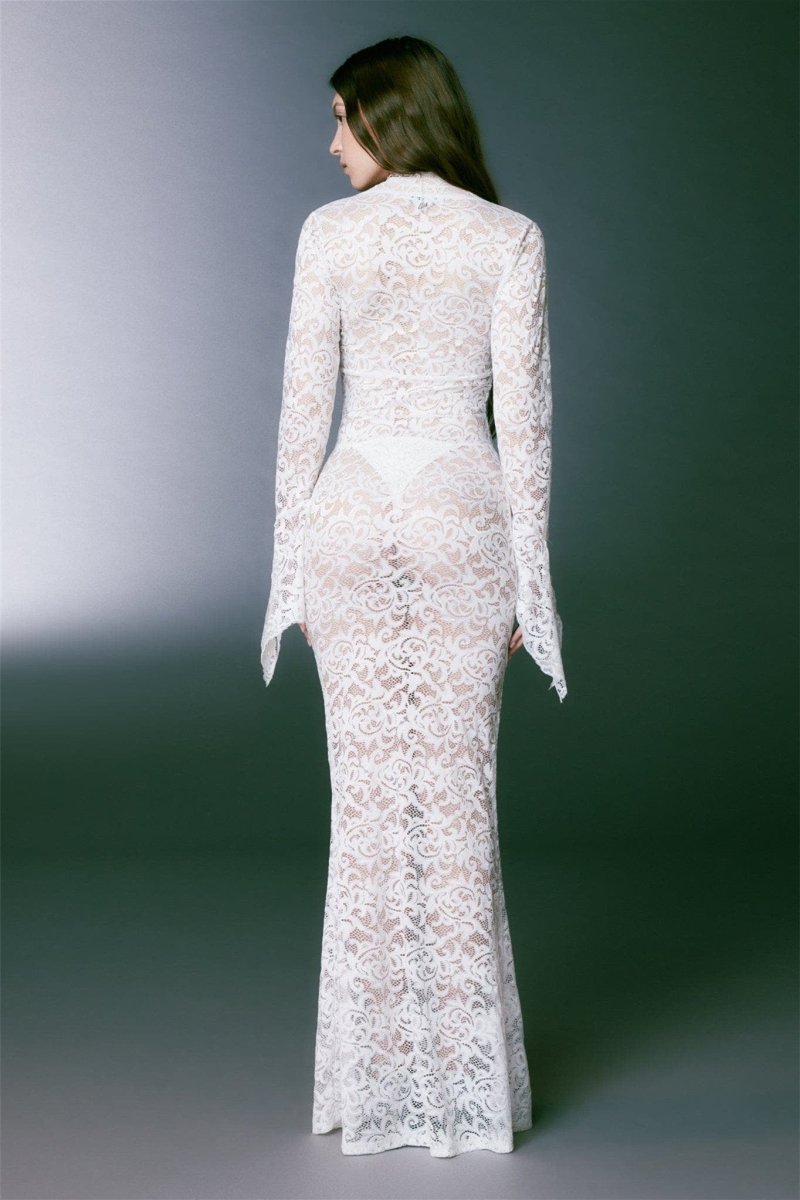 Sukienka maxi syrenka z koronki Virginia Sheer