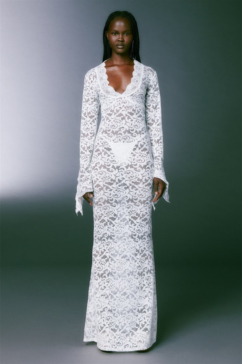 Sukienka maxi syrenka z koronki Virginia Sheer