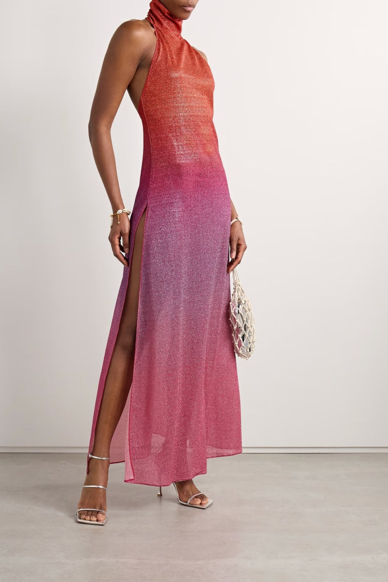 Oséree Orange Lumière Maxi Dress