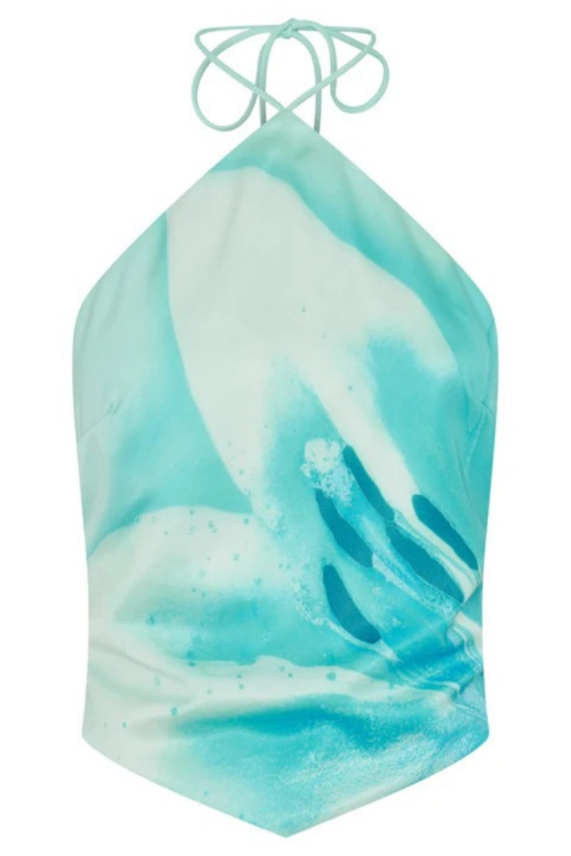 Seaside Halo Aqua Blossom Top