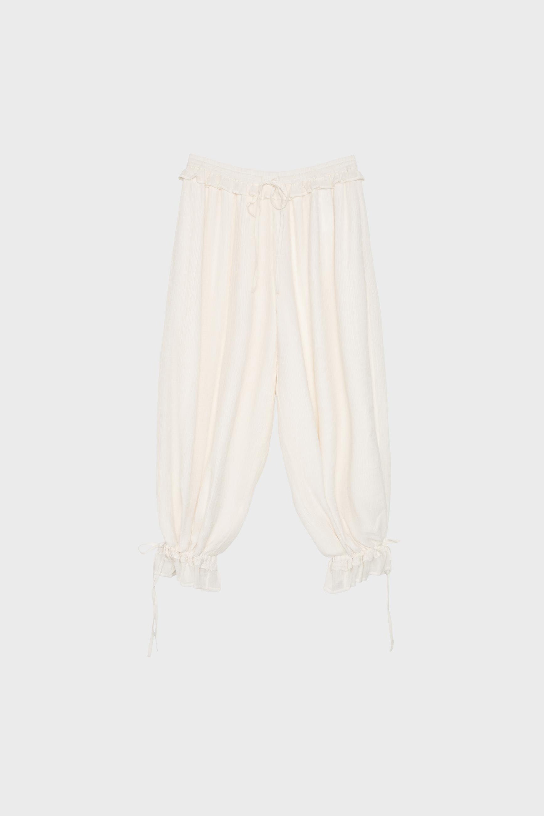 Transparante mesh elastische taille ballonbroek