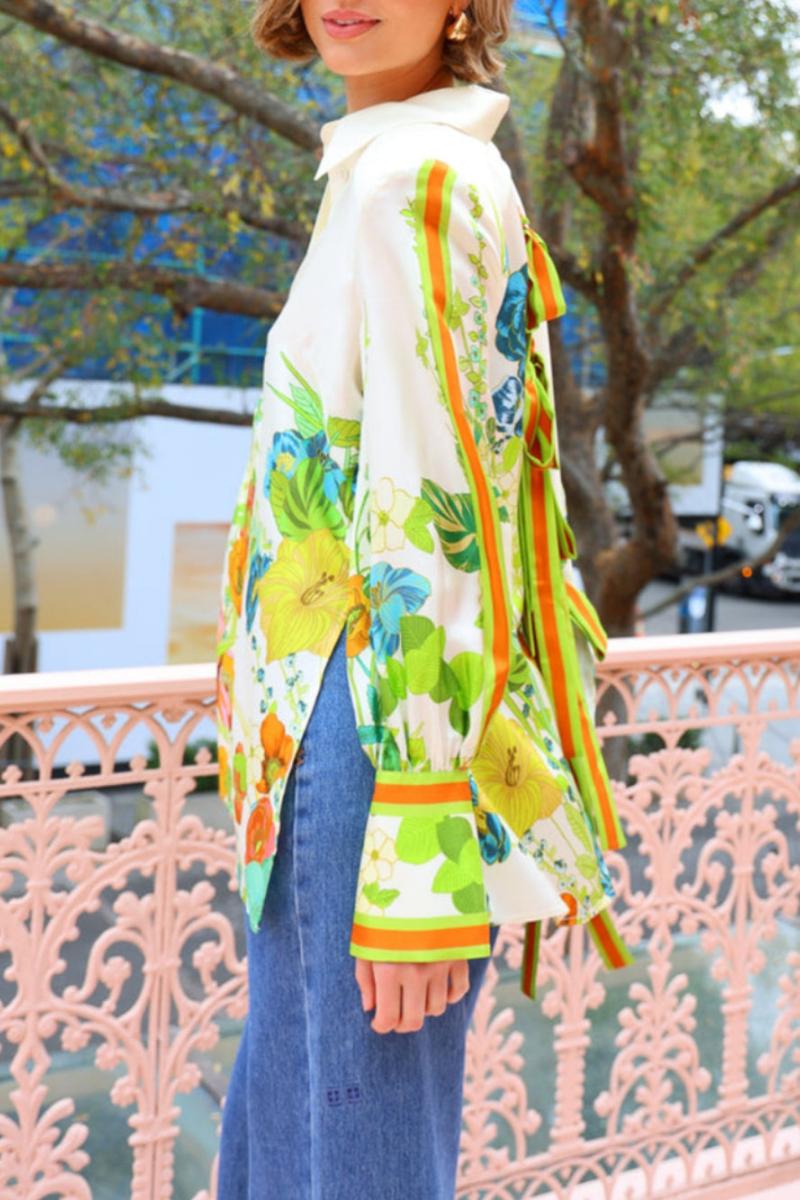 टेलर्ड सिल्हूट फ्लोरल प्रिंट पैंट सेट