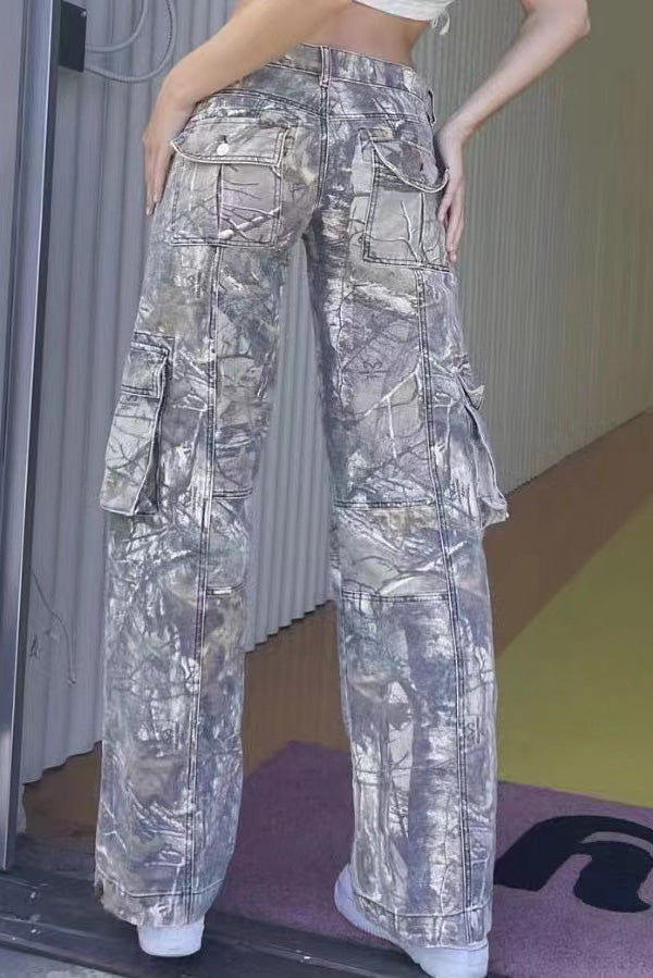 Camouflage Low-Waist Cargo