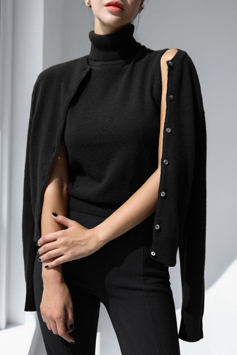 Josie V-ringad Cut-out Stickad Maxiklänning