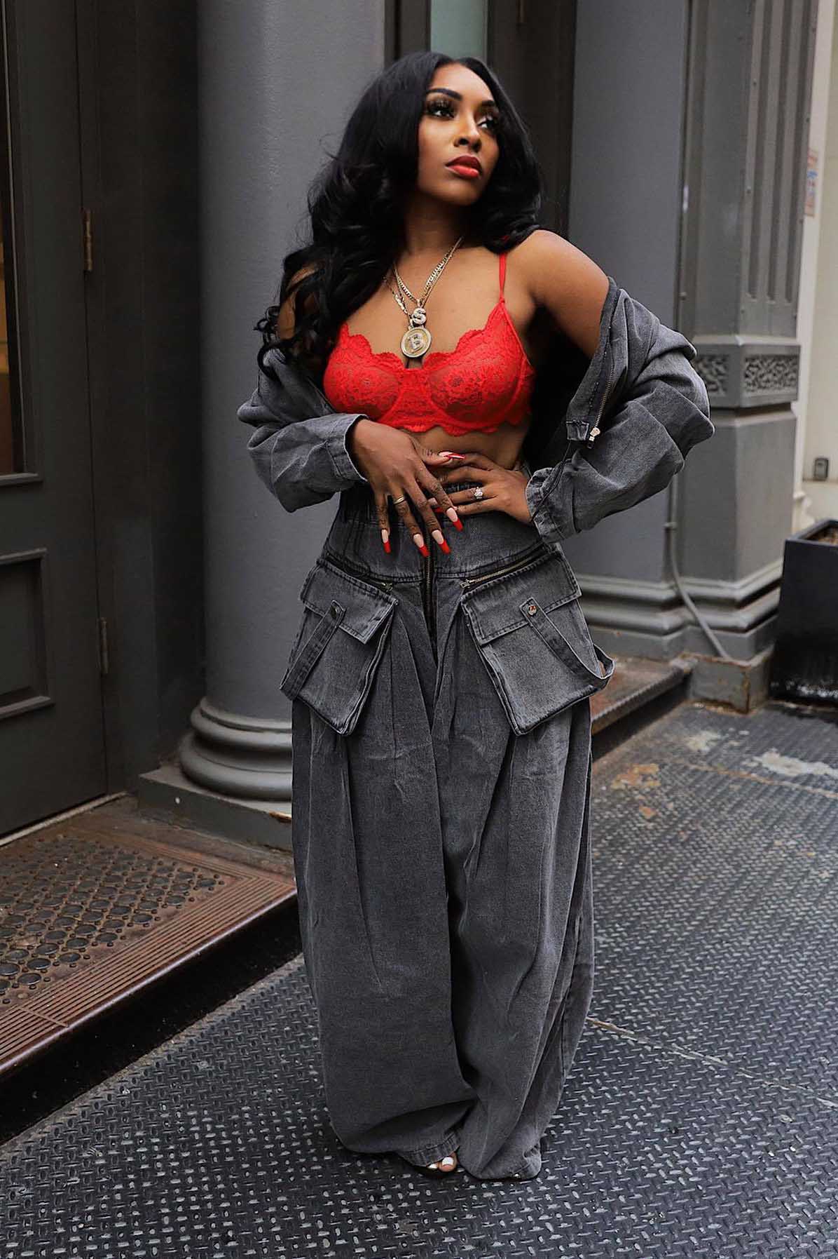 ヴィンテージ ワイドレッグ デニム ツーピース