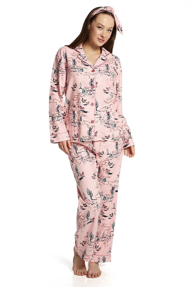 Western Desert Print Pajama Set