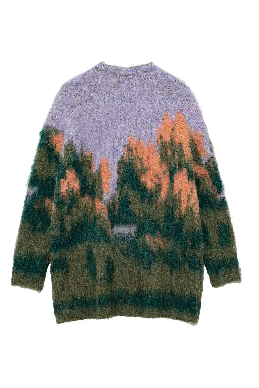 Art-Inspired Knit Cardigan