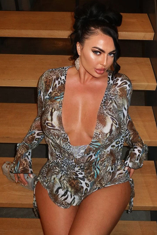 Retro prikket boble mini kjole