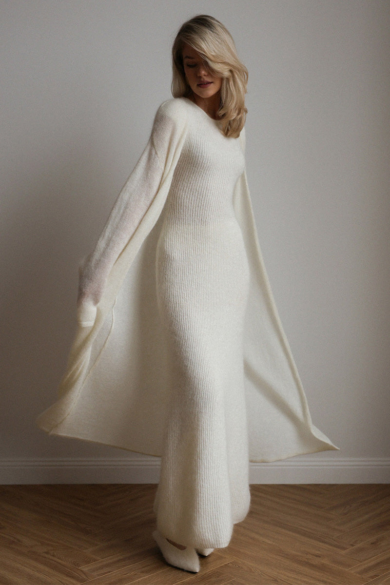 Josie V-ringad Cut-out Stickad Maxiklänning