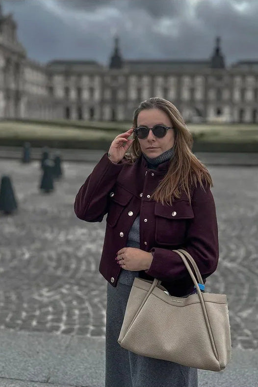 Structured Mock-Neck Mini Jacket