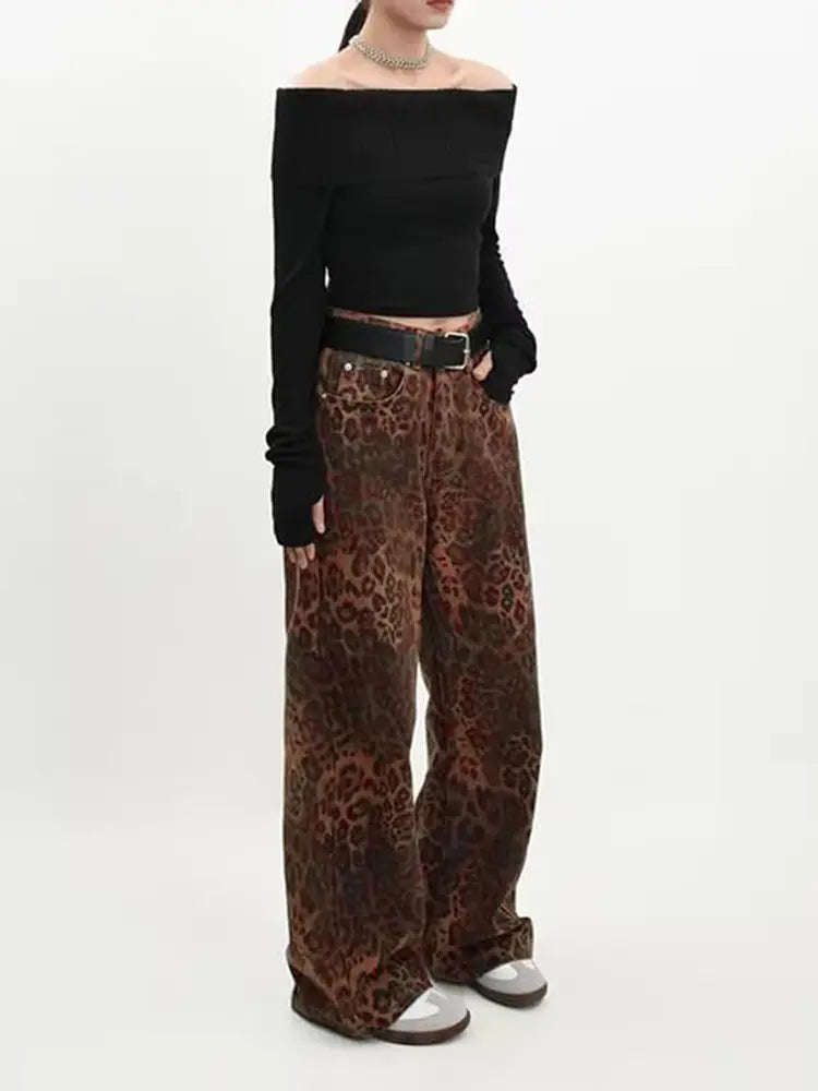 Vintage leopardprint jeans
