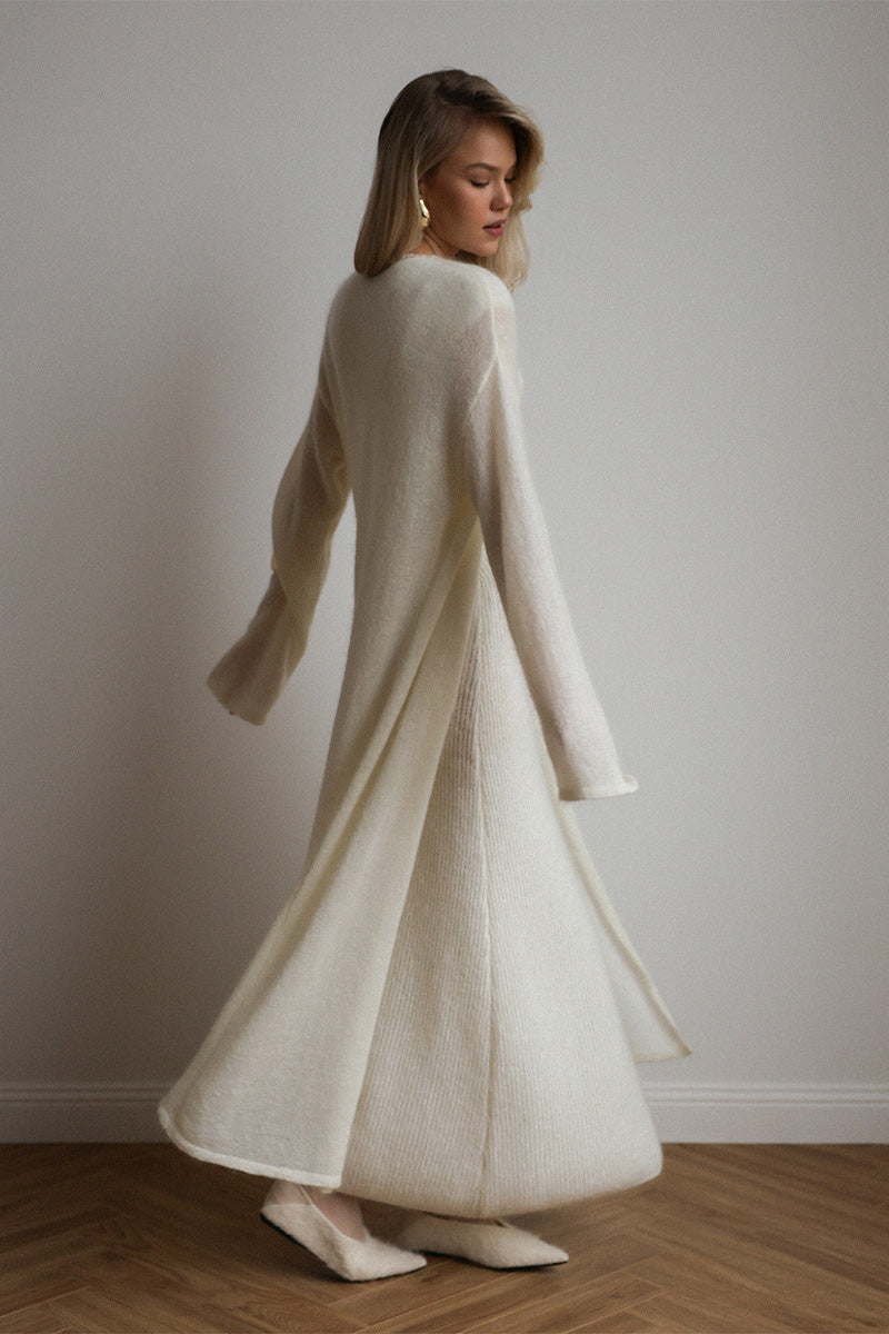 Josie V-ringad Cut-out Stickad Maxiklänning