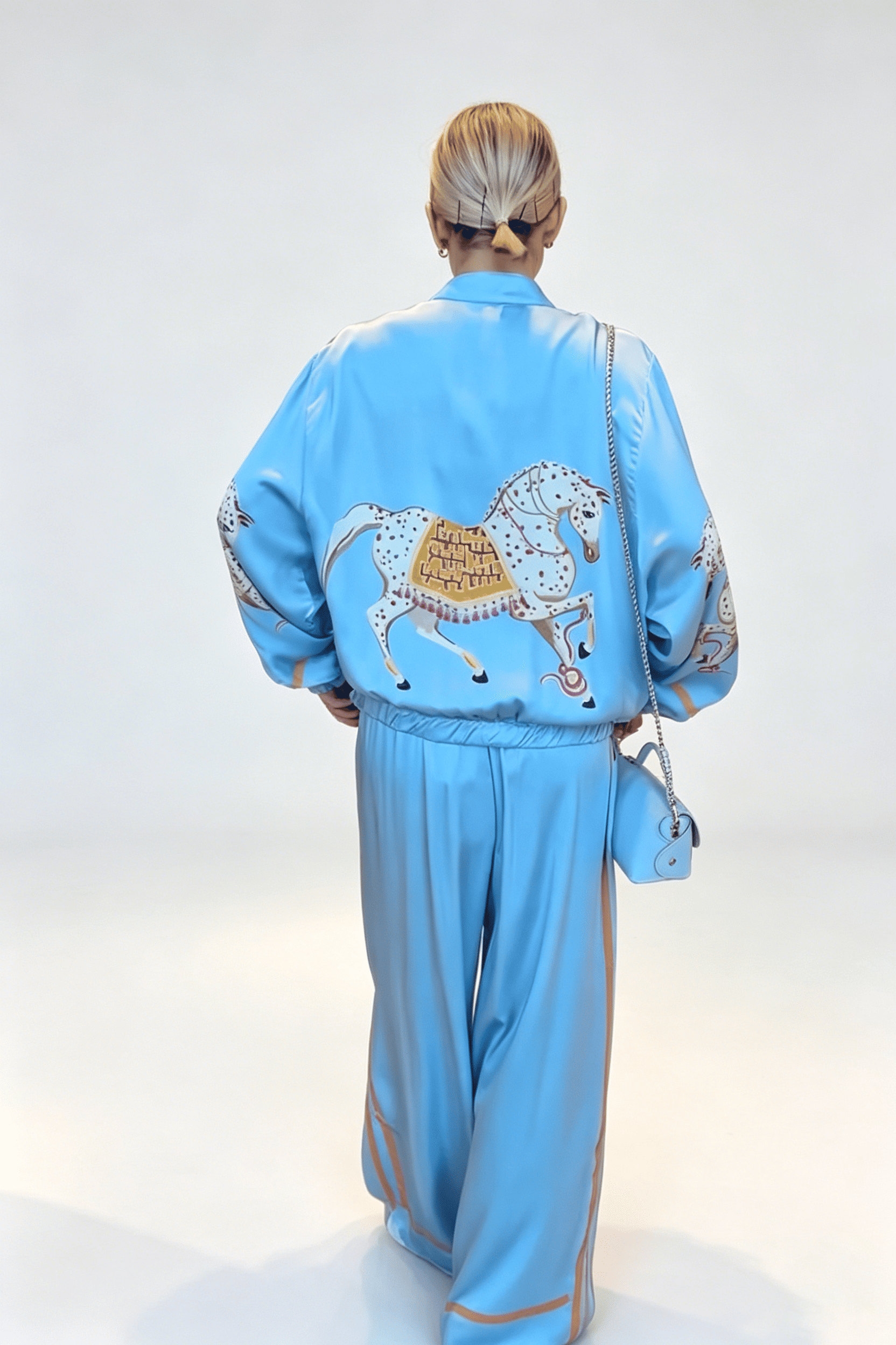 Set trening cu imprimeu vintage cu cal