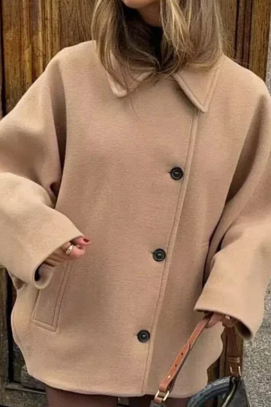 Quiet Luxury Asymmetric Cape Coat