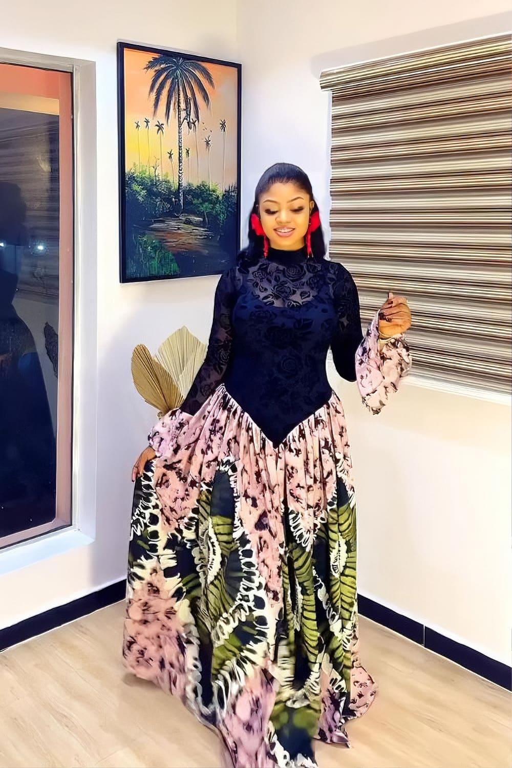 Dramatic Ankara Maxi Dress