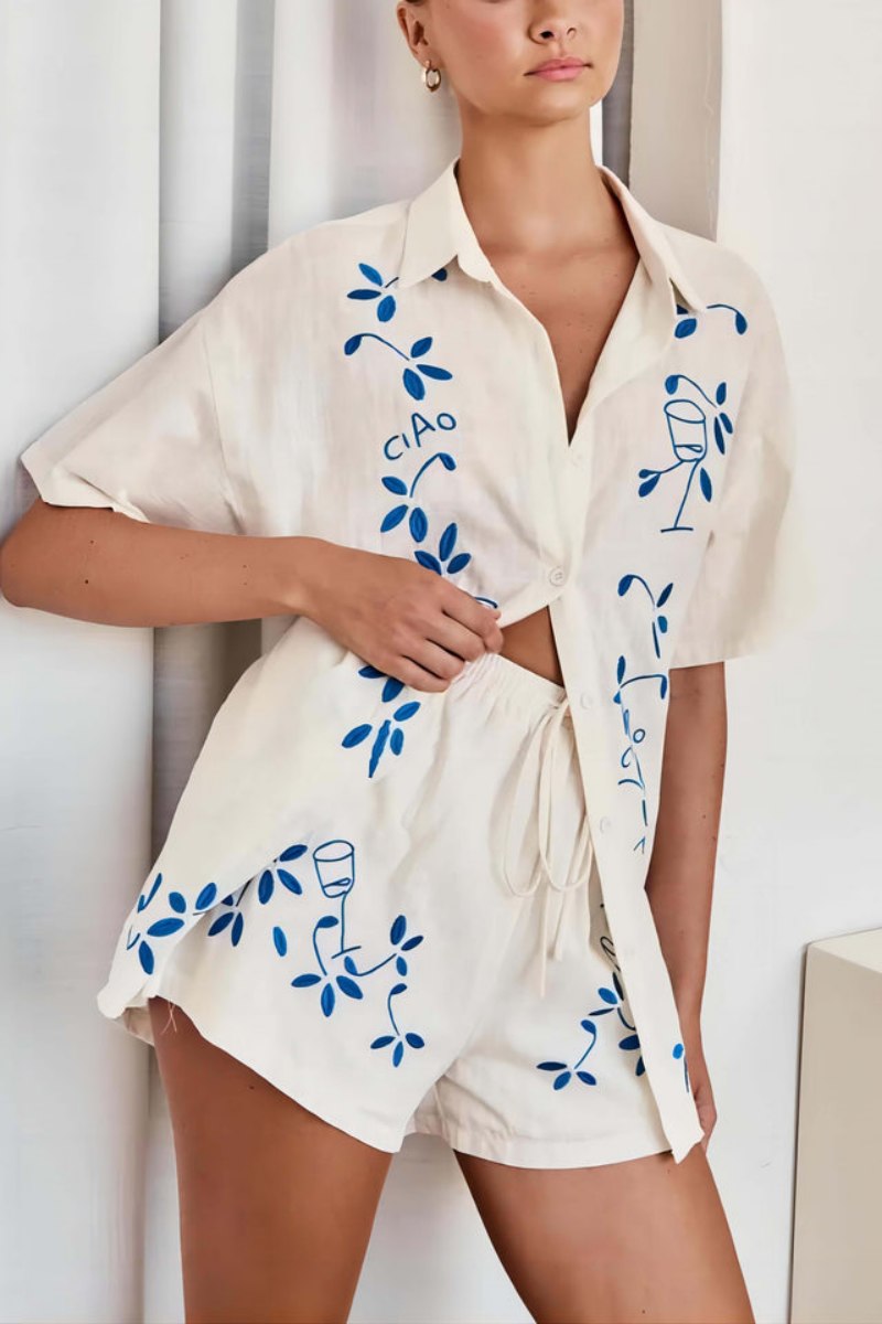 Lösa shorts med resårset