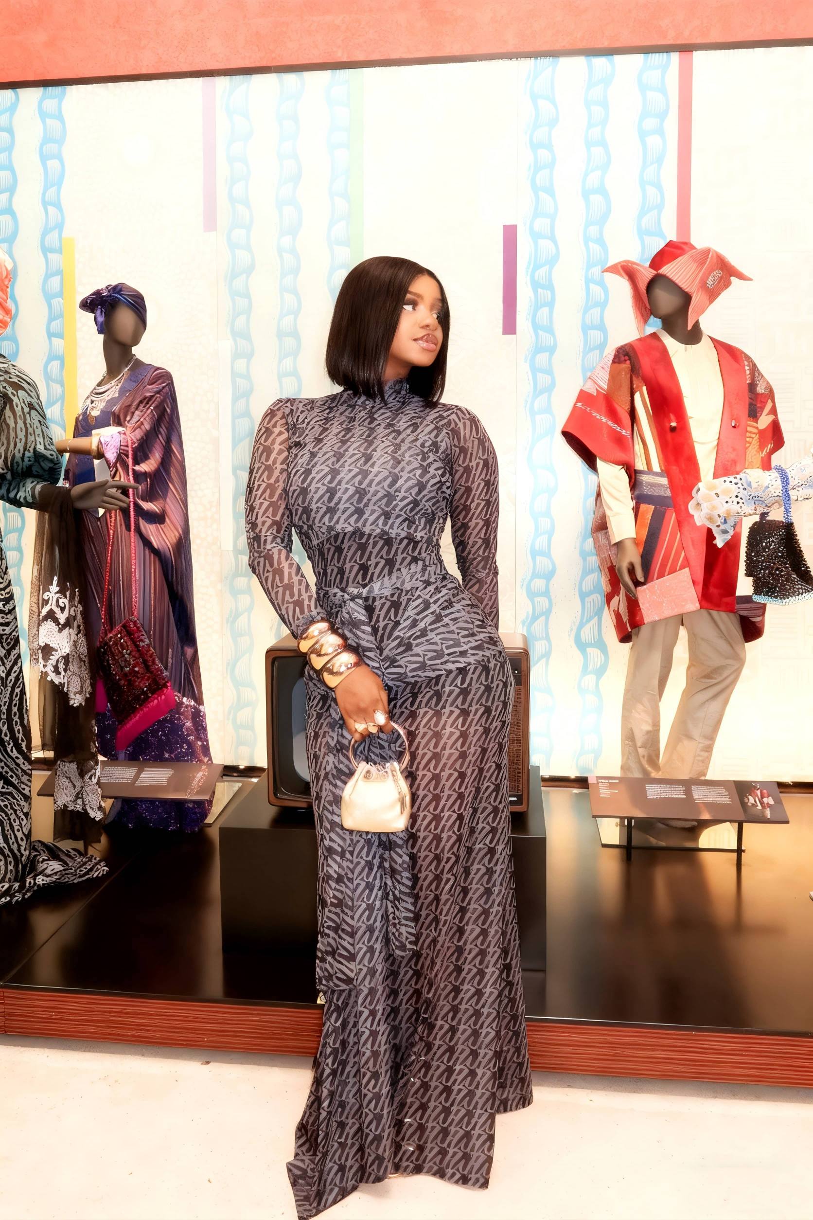 Bokstavtrykk Gjennomsiktig Maxikjole