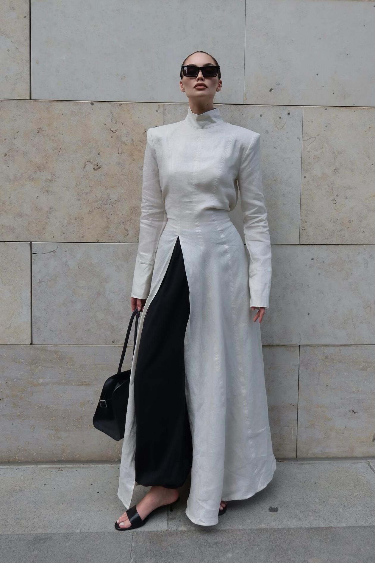 Cady High Neck Long Sleeve Bodycon Maxi Dress